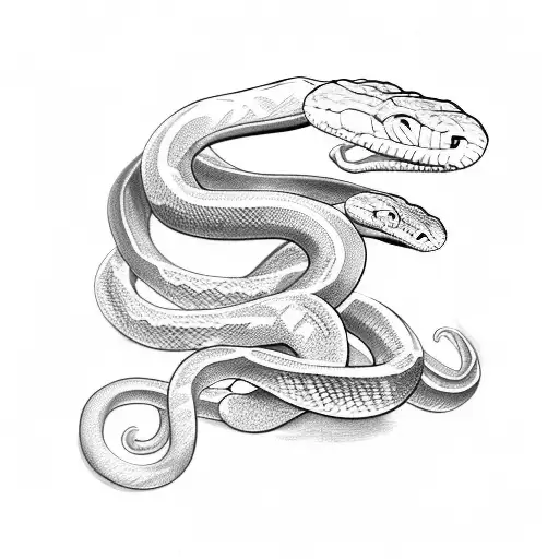 Snake Wrapping Lower Arm Leading Into Greek God