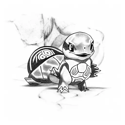 A Squirtle With A Hint Of Naruto And Demon Slayer