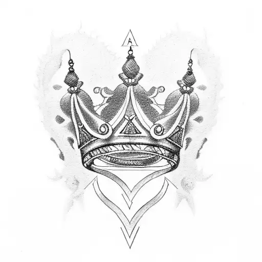 A And D Letter Together With A Crown