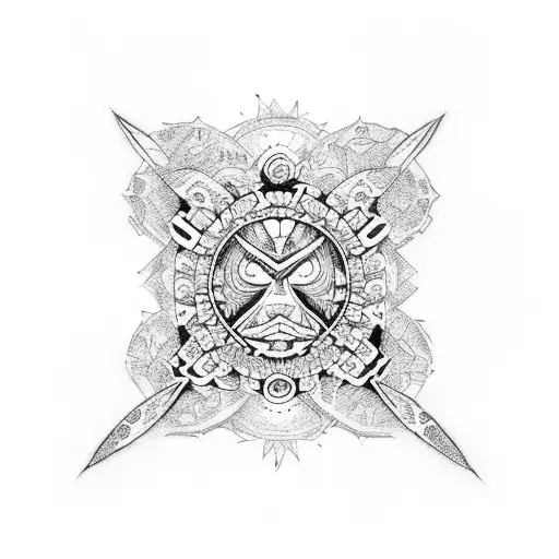 Rosary With Polynesian Tribal