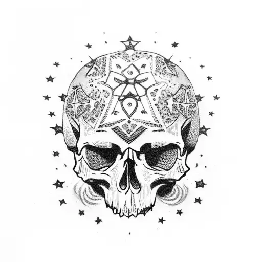 Skull With Stars