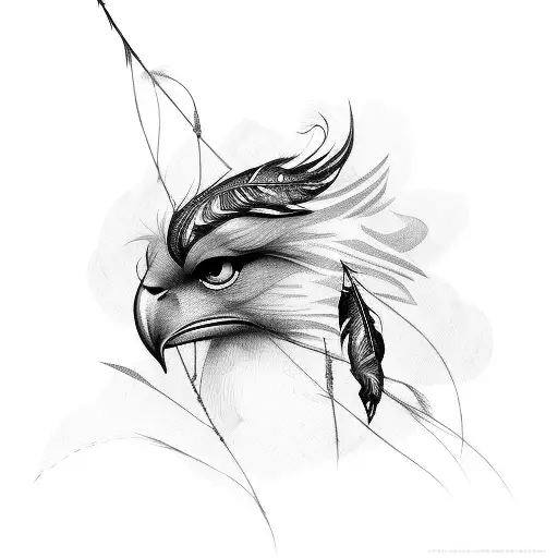 Feather With Broken Barbed Wire