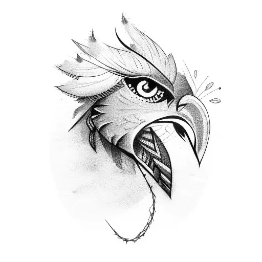 Feather Breaking Barbed Wire