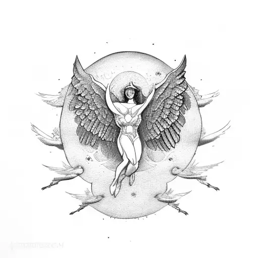 Falling Icarus With Wings