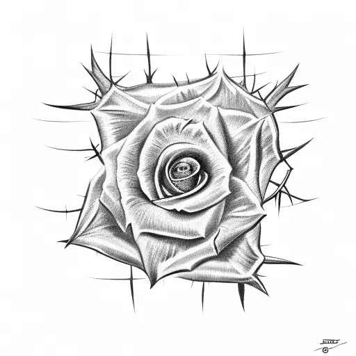 Rose And Crown Of Thorns