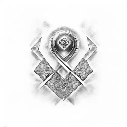 Heartbeat With A Justice Symbol Intertwined