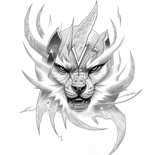 Lightning Bolt With Storm Cloud Sleeve