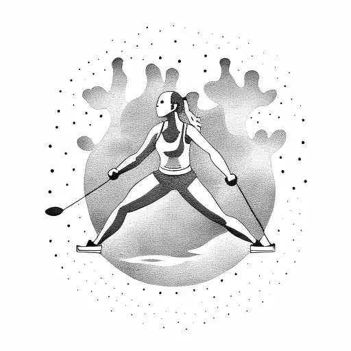 A Silhouette Of A Person Doing A Physical Activity With A Sunset Background