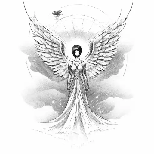 Angel Wings With An Eye In The Sky