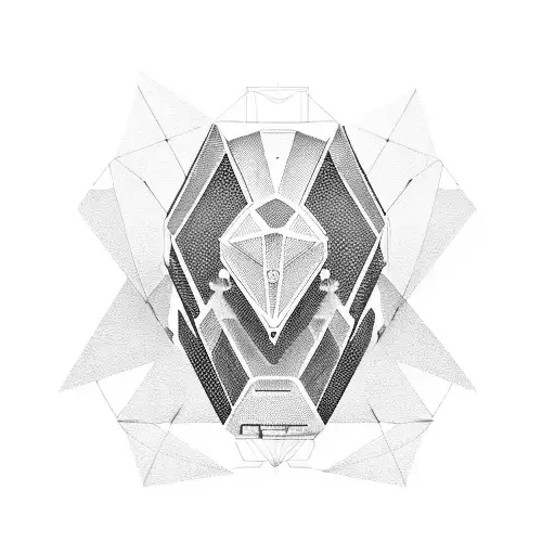 Geometric Black And White Cyberpunk