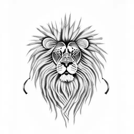 Rasta Lion With A Reggae Flag Mane