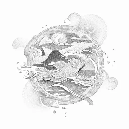 Sunset Over The Ocean