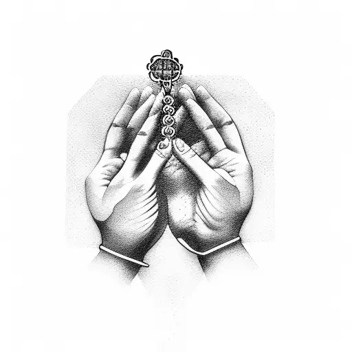 Praying Hands With Money Rosary