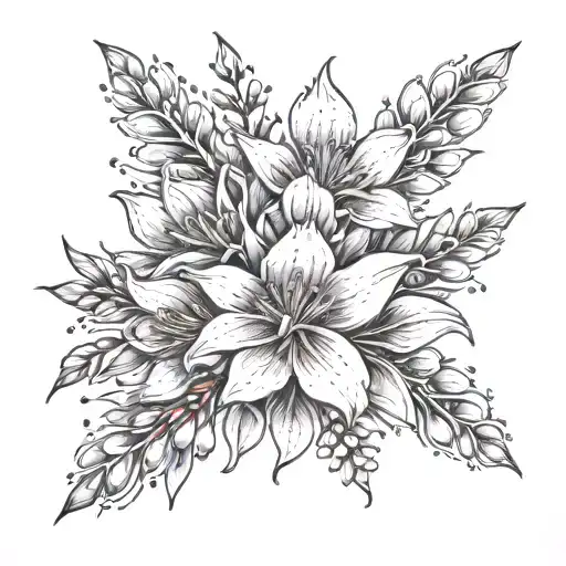 Indian Paintbrush Flower Bouquet