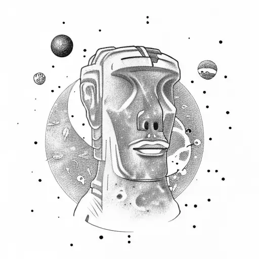 Moai Space Solar Moon