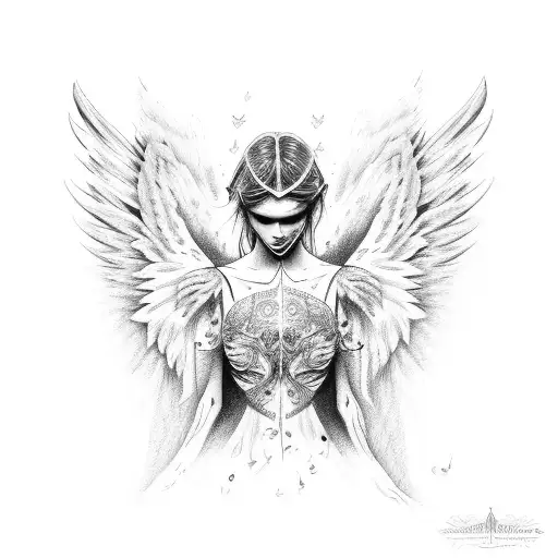 Angel With Spread Wings