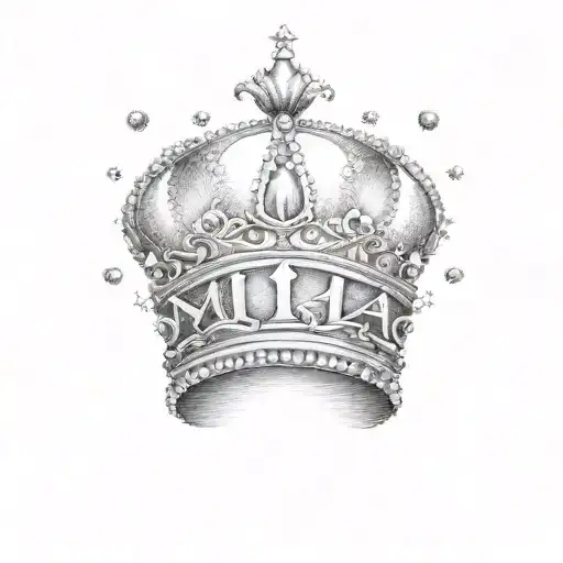 Mia Name With Princess Crown