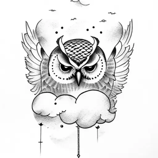 Owl In The Clouds