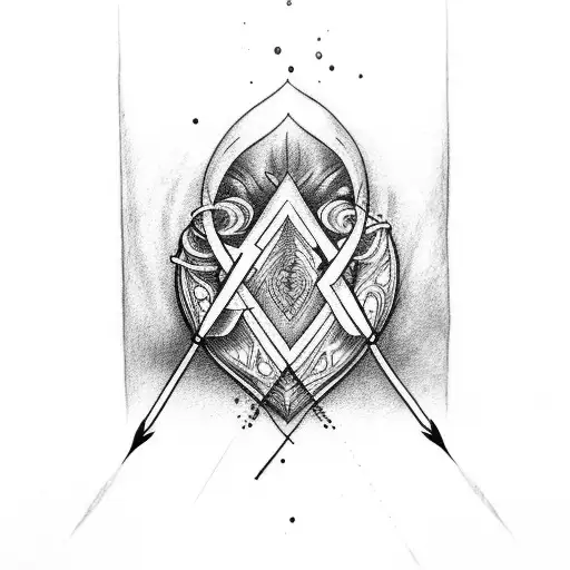 Hyacinth Tattoed In An Arrow Heart