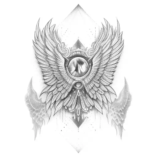 Wings Of Freedom On Neck