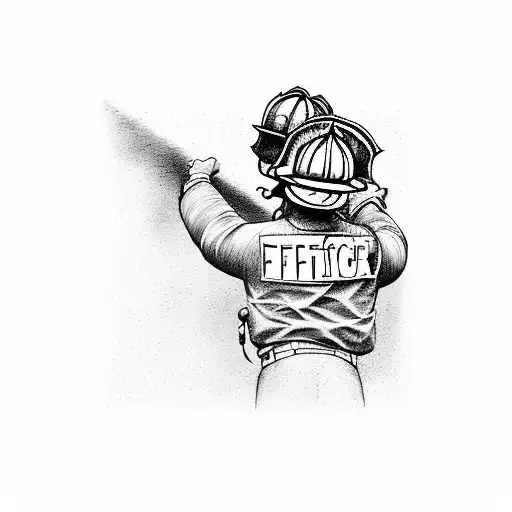 A Firefighter Rescuing Someone From A High Place