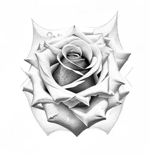 Rose With Zia Symbol