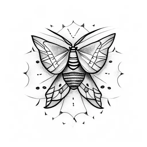 Moth With A Couple Flowers