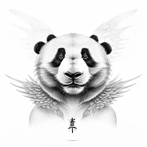 Panda With Angel Wings