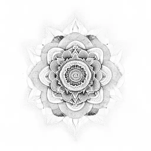 A Delicate Lavender Bouquet With A Spiritual Mandala Design In The Background