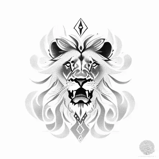 Lion With Kurdish Symbol