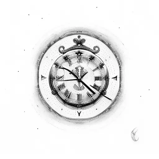 Roman Numerals Of 1957 With Clock And A Sunflowrr