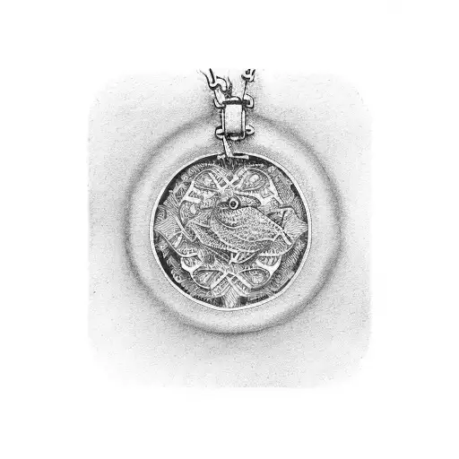 50 Yen Coin On Necklace