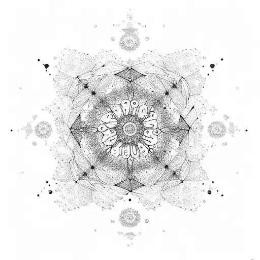 A Cancer Constellation Made Up Of Intricate Flower Petals