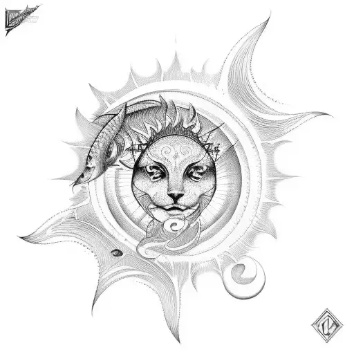 Number 12 With Sun And Waves