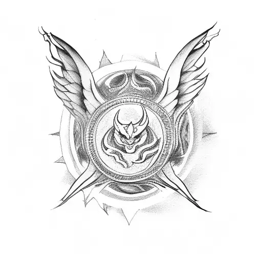 Yin And Yang Devil And Angel