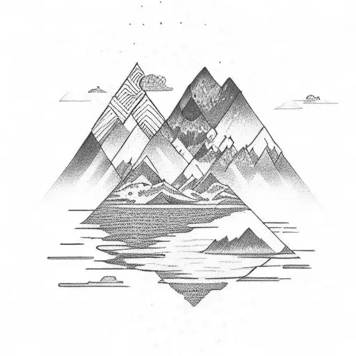 Travel Tatoo With Mountains