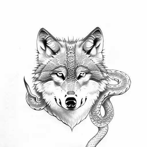 Wolf And Snake