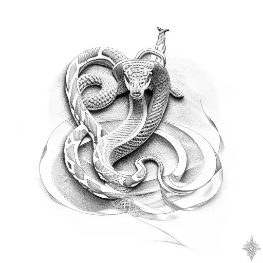 Greek God With Snake