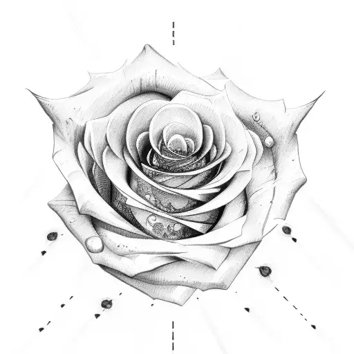 Rose Spine Tattoo Watercolor