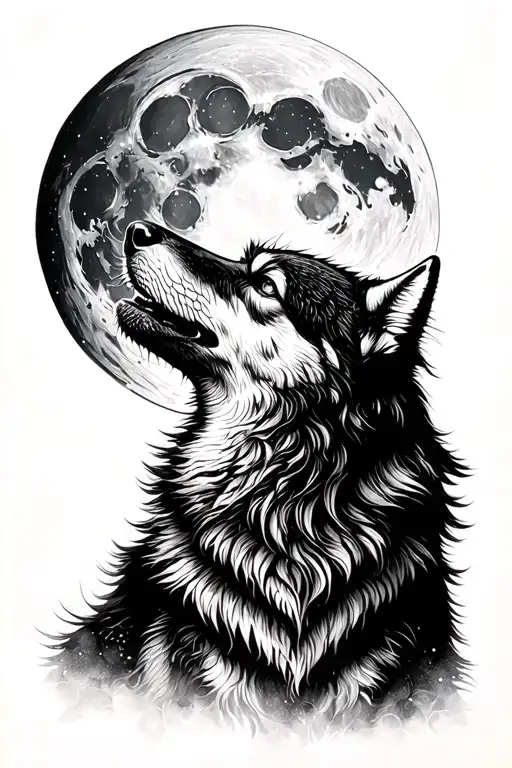 Wolf Howling At The Moon