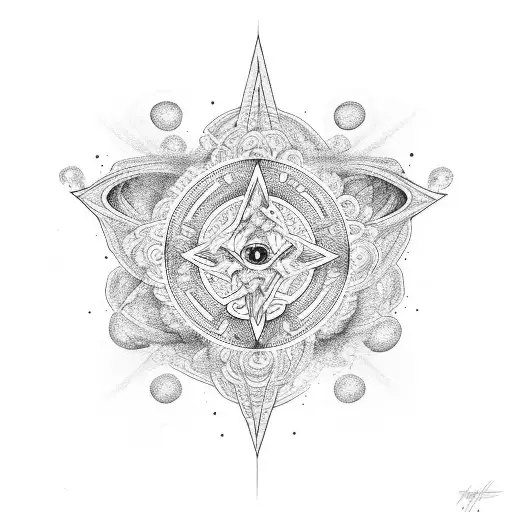 Black Duble Cross With A Black Sun Behind