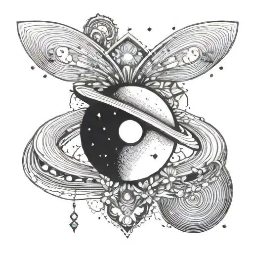 Venus Symbol With Saturn Symbol Inside