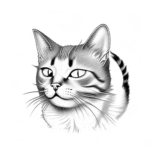 Stack Of Books Forming A Cat Silhouette