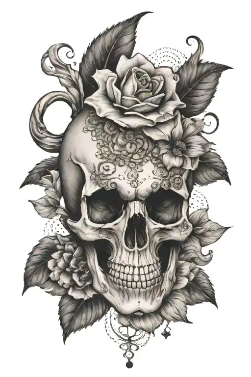 Skull Animal Flower