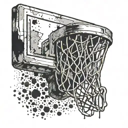 A Basketball Hoop Made Of Spray Gun Nozzles