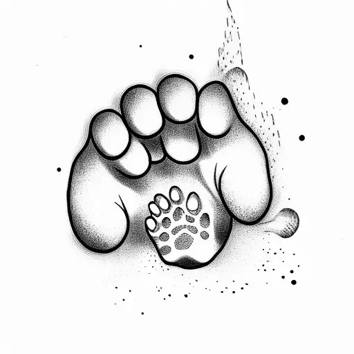 Dog Paw With Name Jet Written