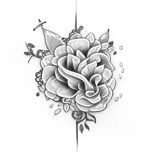 Flowers With Lace And Snake Band