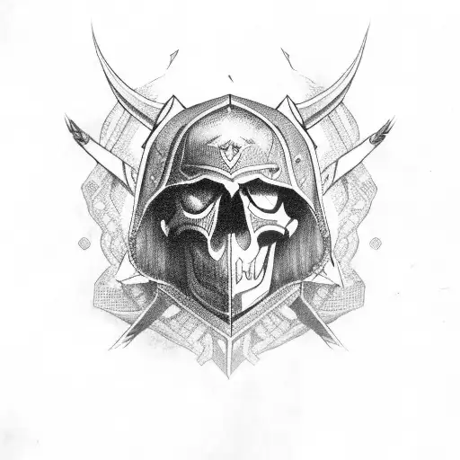 Skull Viking With 2 Crows