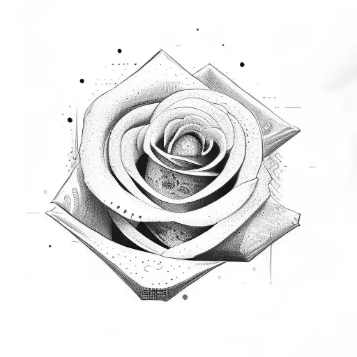 Cardboard Box With A Rose Label