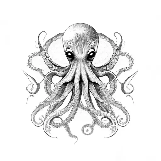 Octopus With A Butterfly